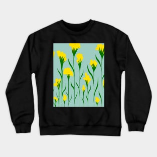 Yellow petal flowers print Crewneck Sweatshirt